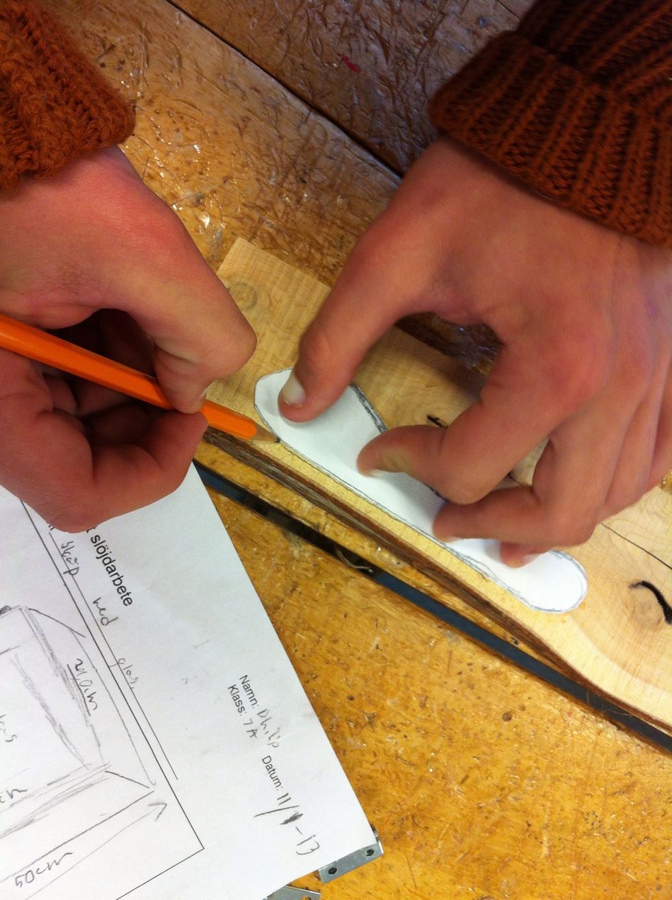 Rita ut din form p\u00e5 en bit ene.