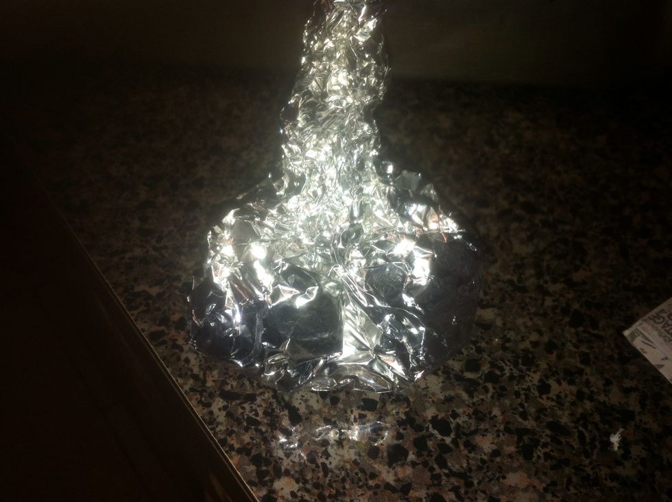 Roast a bulb of garlic next to the ham