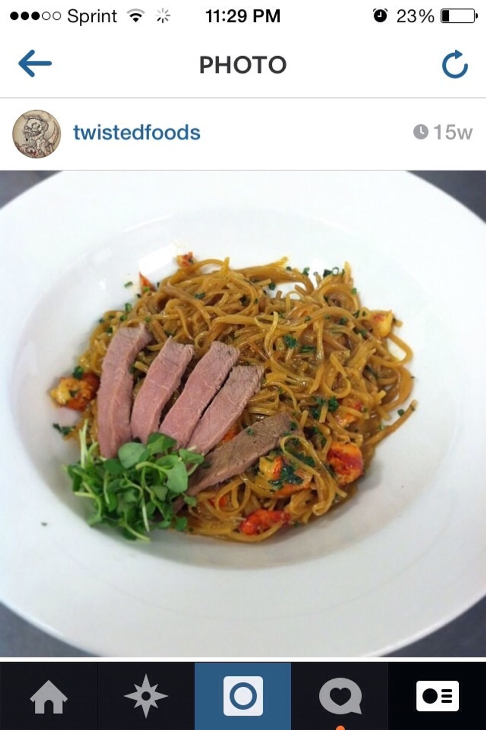 Roast beer and lobster pasta.