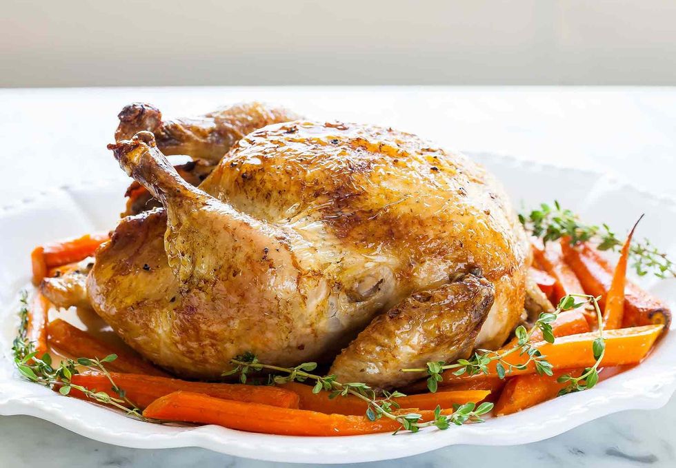 Roast Chicken With Carrots