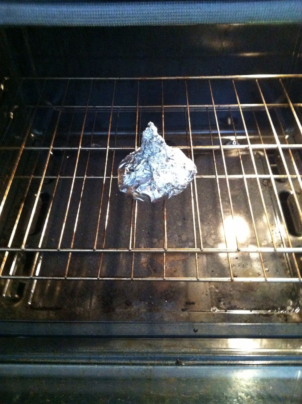 Roast for 1 to 2 hours @ 300 degrees or until it can be easily smashed with fork. Note that when roasting a whole bulb it will take less time then peeled.