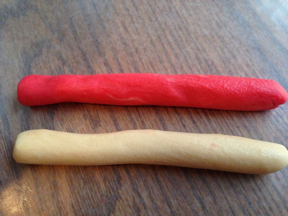 Roll a 4" strip from each color