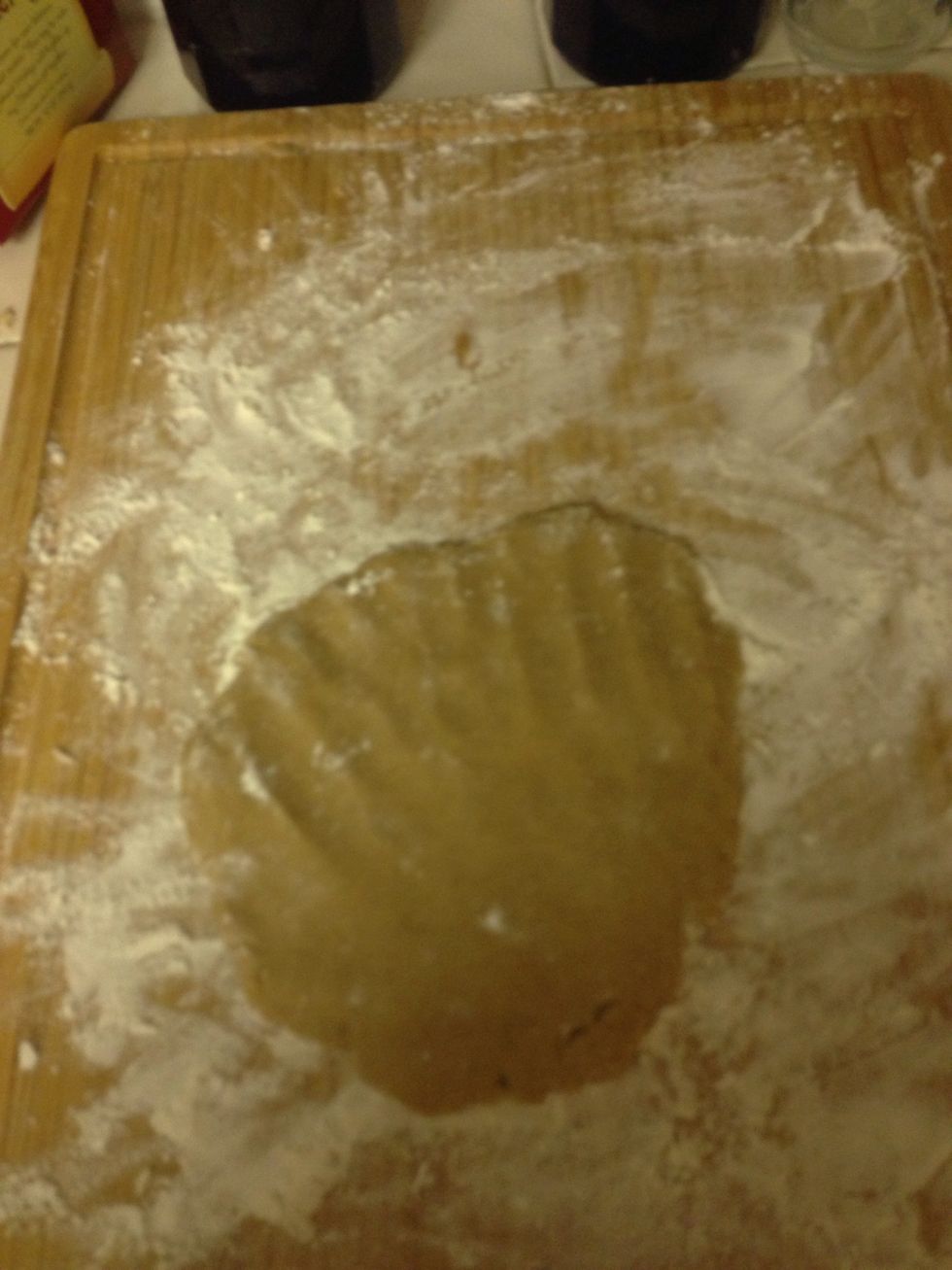 Roll and flour the remaining dough to make more Mickie's!