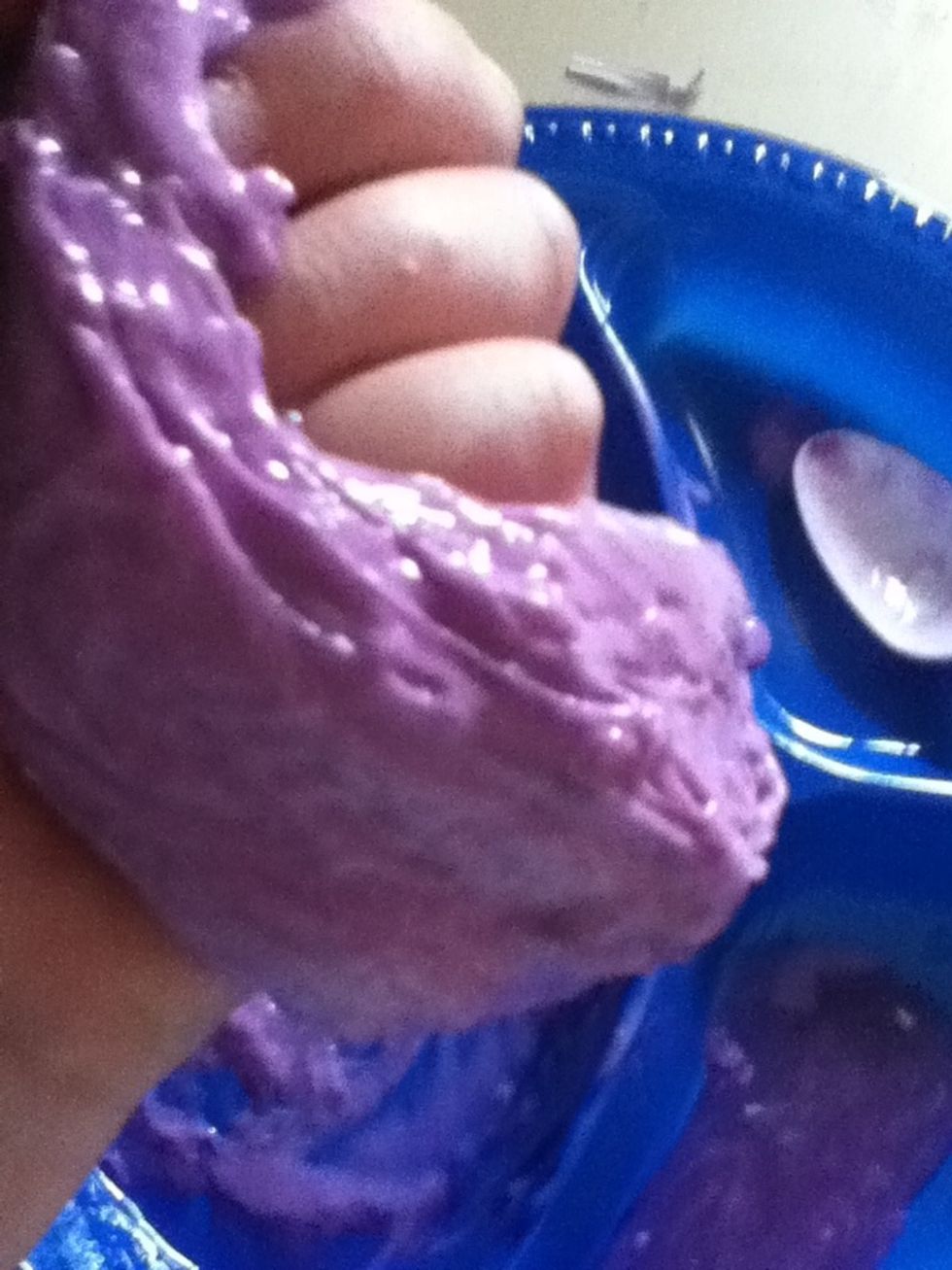 Roll and fold until not wet