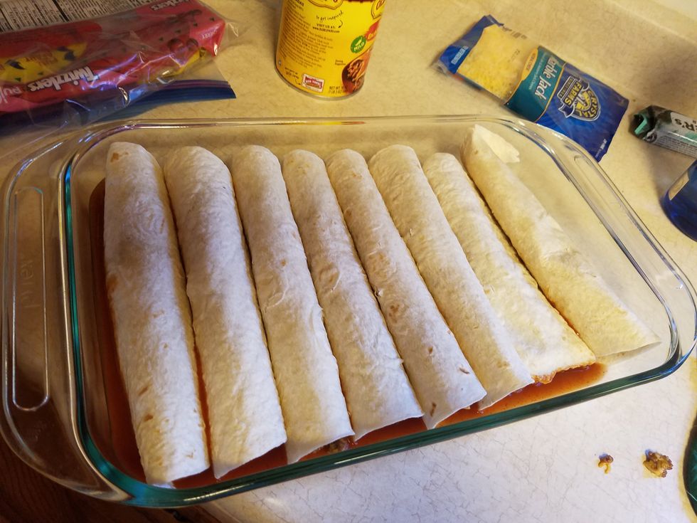 roll and place in the pan