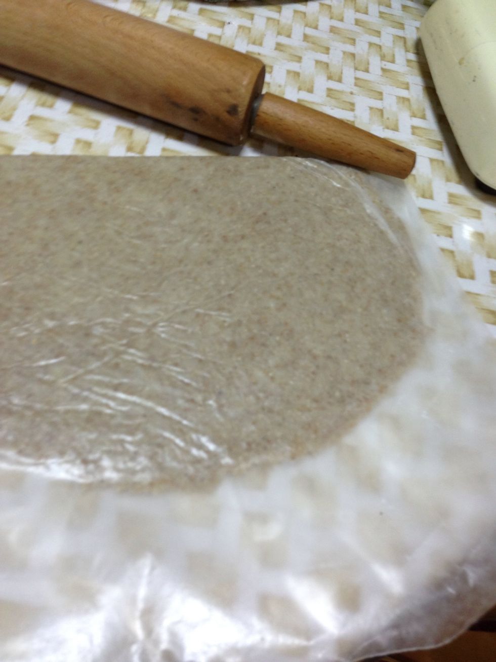 Roll between two layers of waxed paper to avoid sticking to rolling pin