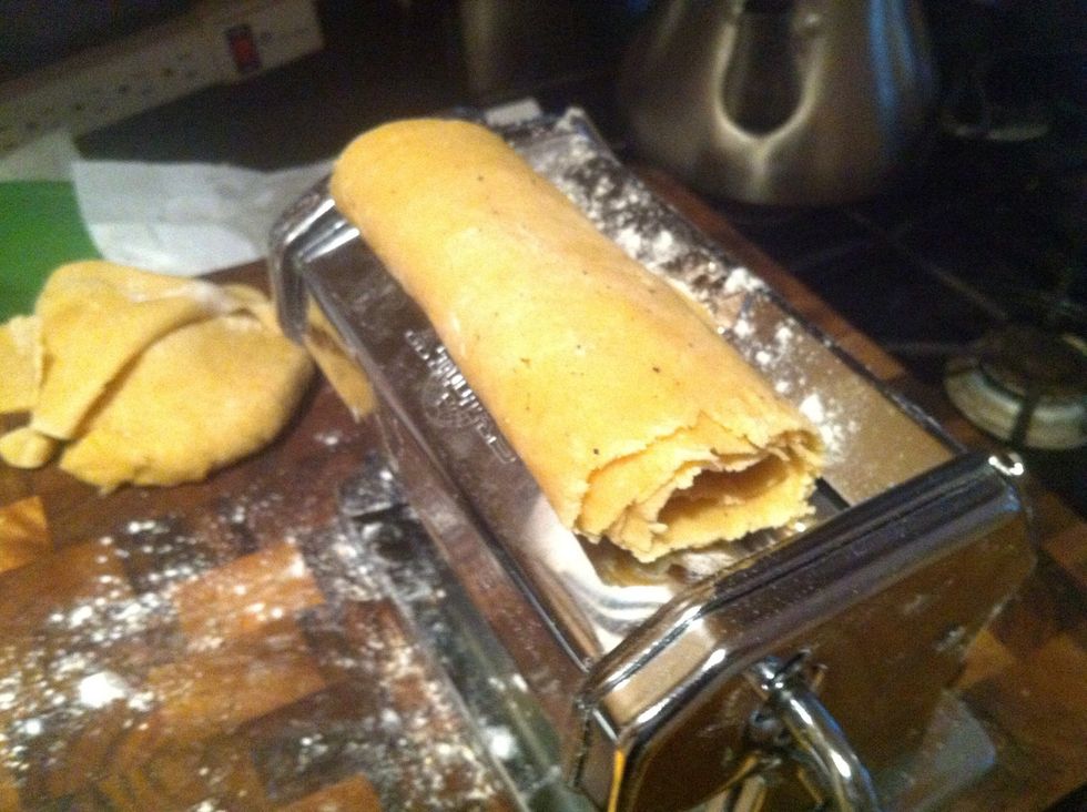 - roll dough for easier feeding into pins