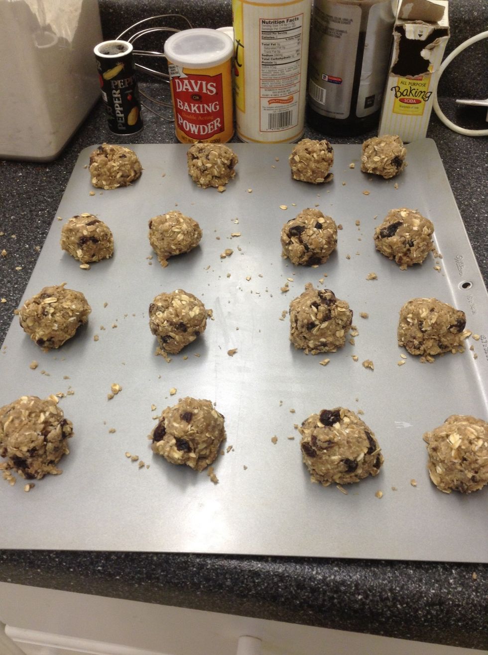 Roll dough into balls