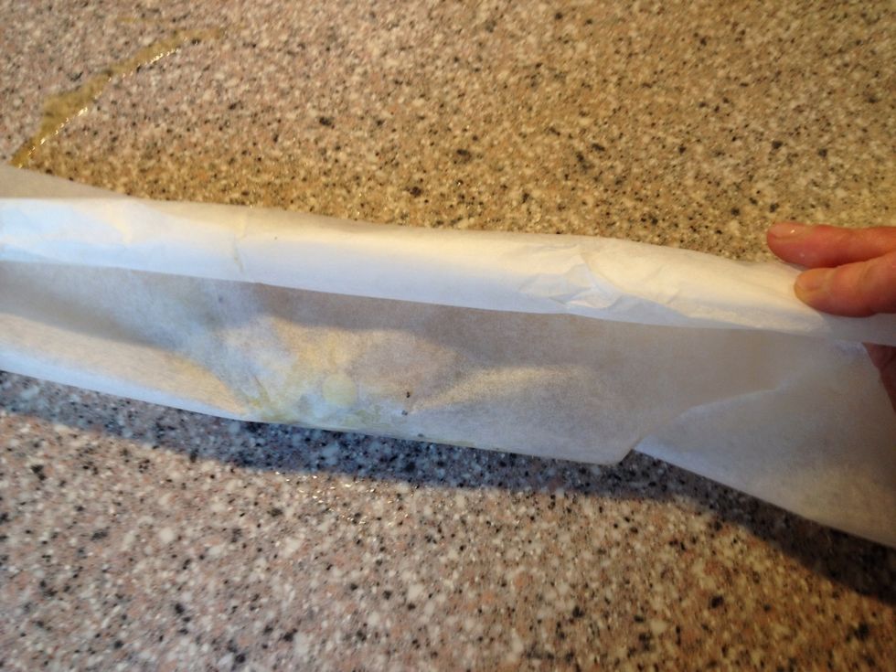 Roll down, not to firm, you want to make room for the steam.