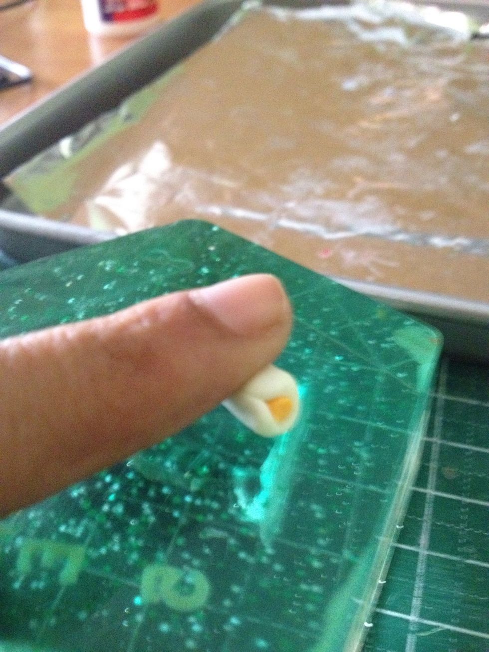 Roll from the centre outwards.