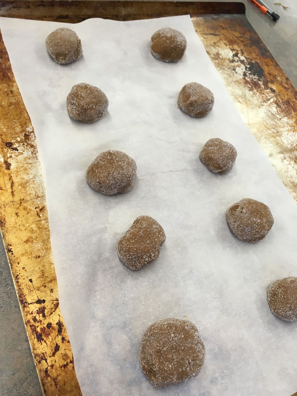 Roll in granulated sugar.