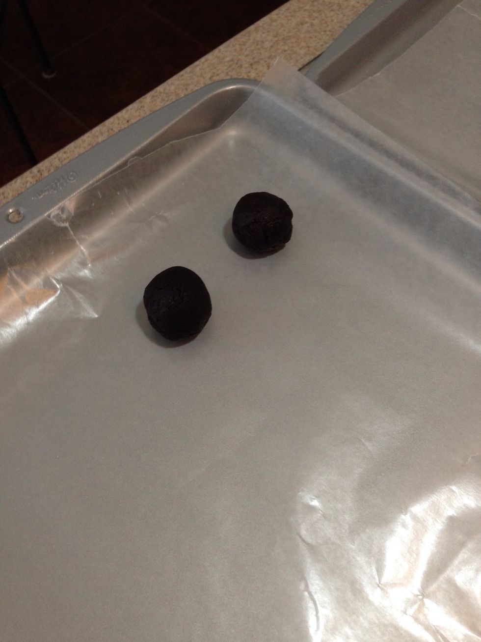 Roll into balls how ever big or small you'd like. Then refrigerate them about 30 minutes.