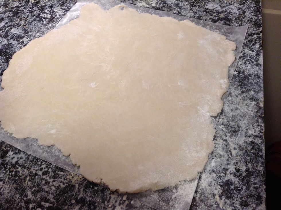 Roll it out on both sides of wax paper