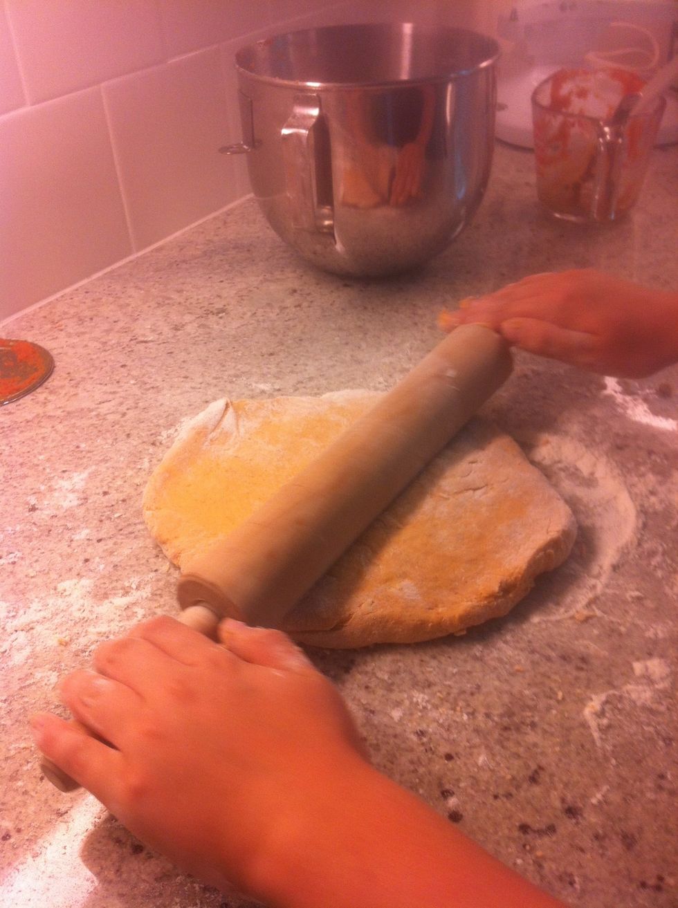 Roll it until its 1/2 inch thick.