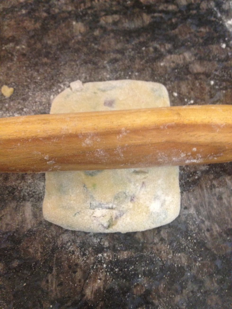 Roll like this then turn and roll on the other side