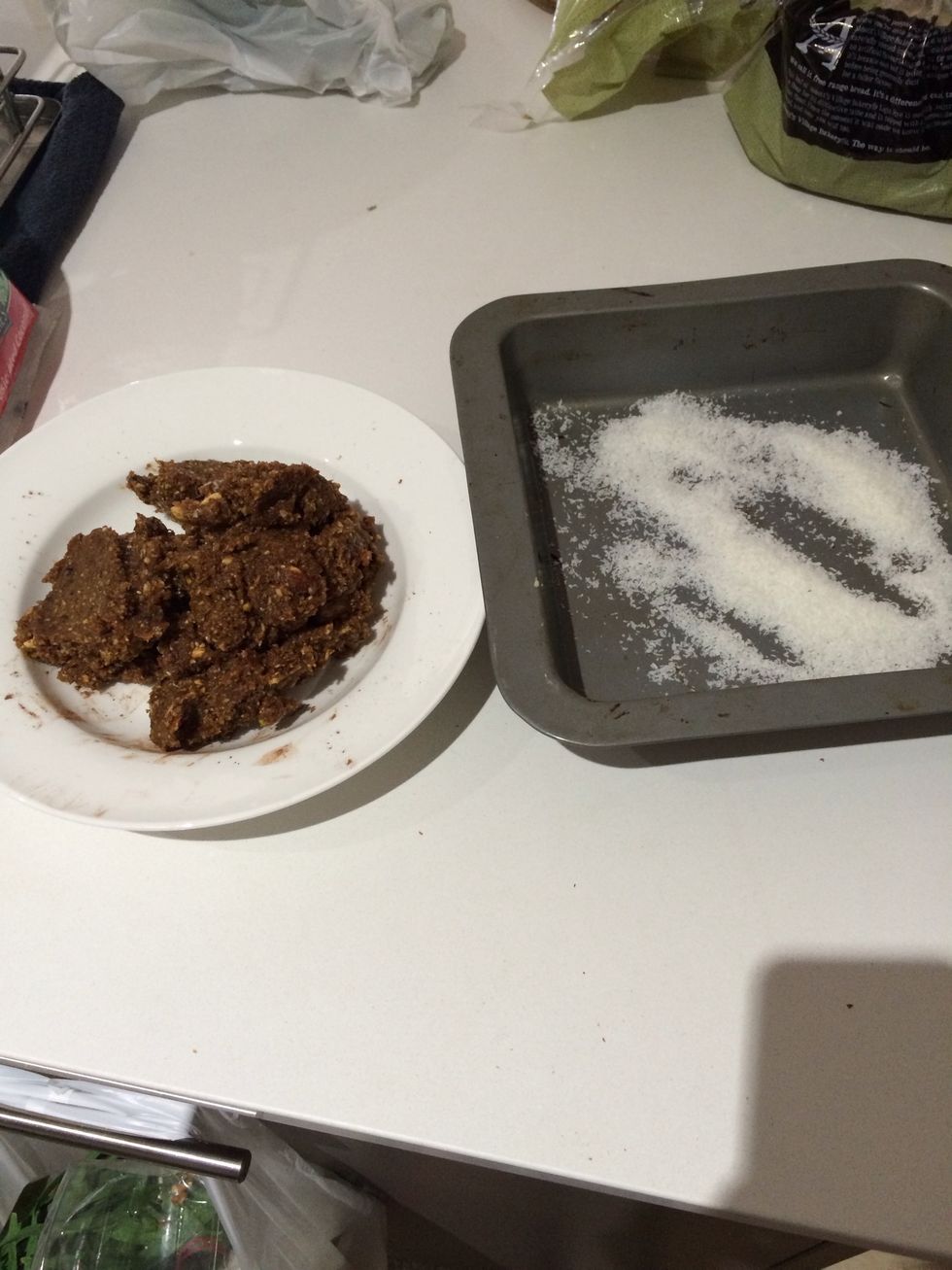 Roll mixture into balls then coat in desiccated coconut