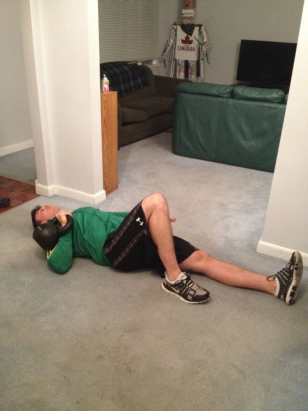 Roll on to back with knee flexed