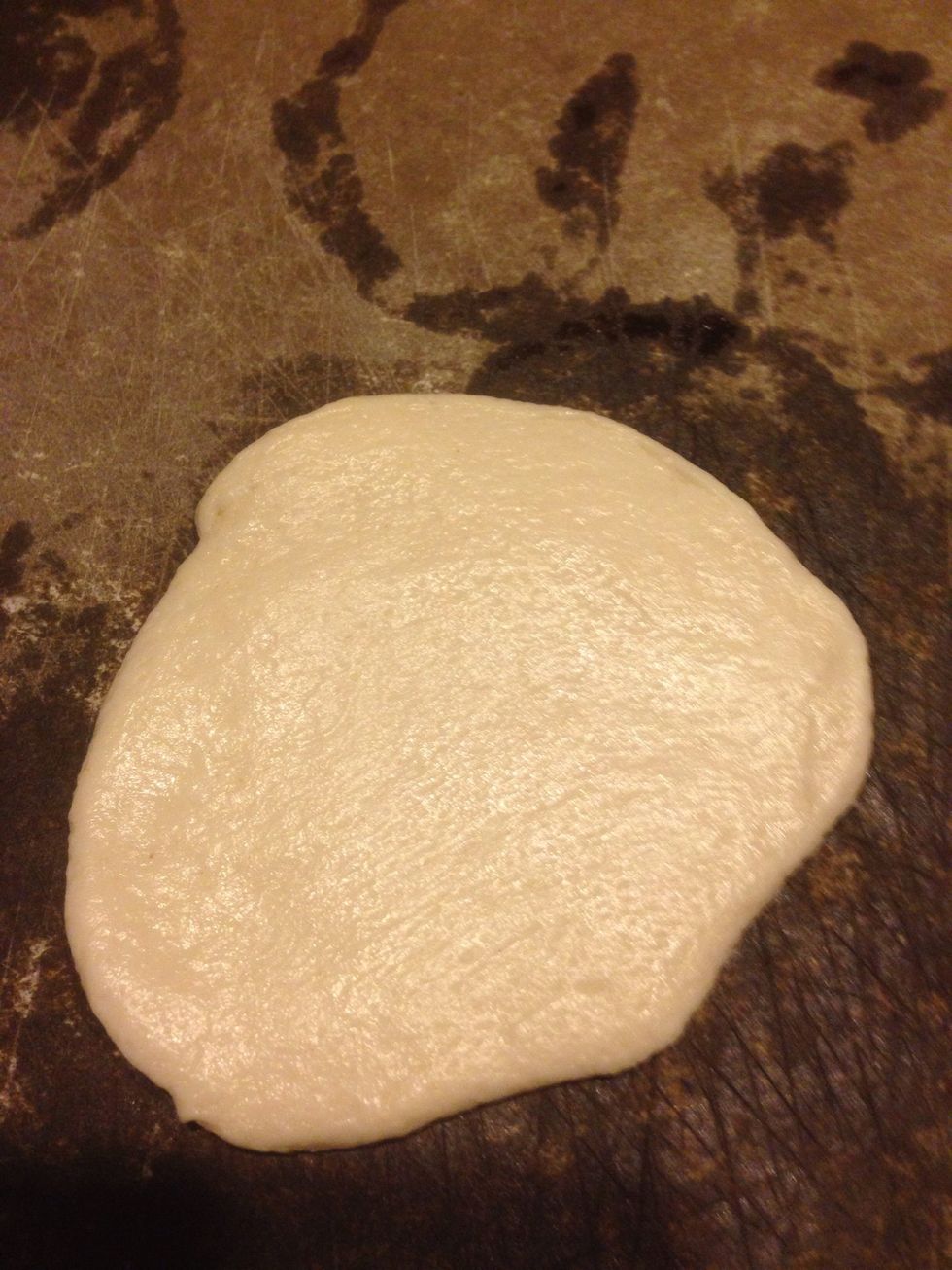 Roll out biscuit flat about 1/4in thick and place in cupcake pan.