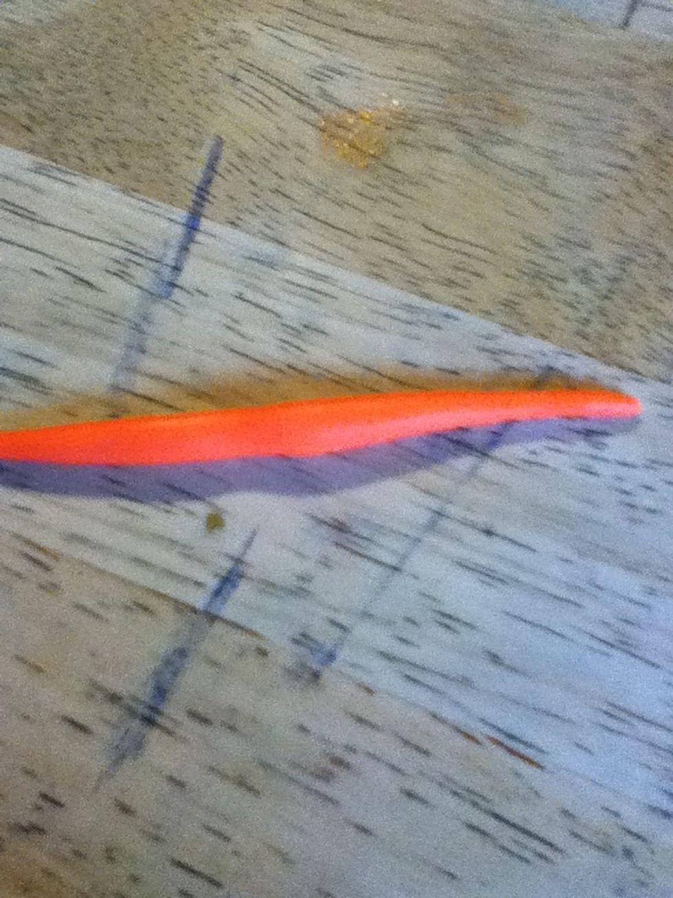 Roll out but at the end of it have carrot shape.