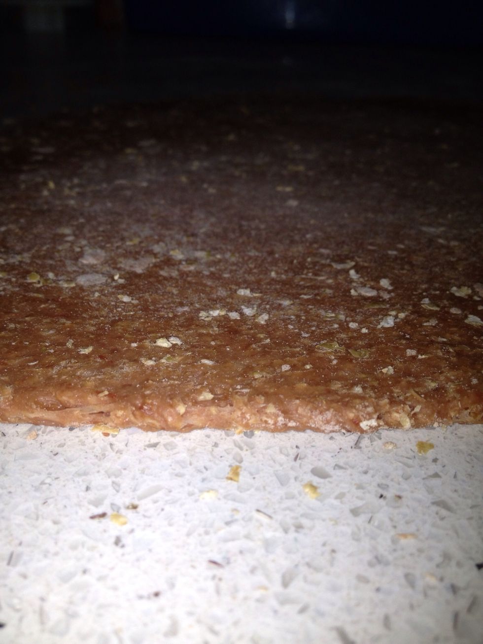 Roll out dough to about .5mm/1/4" thick.