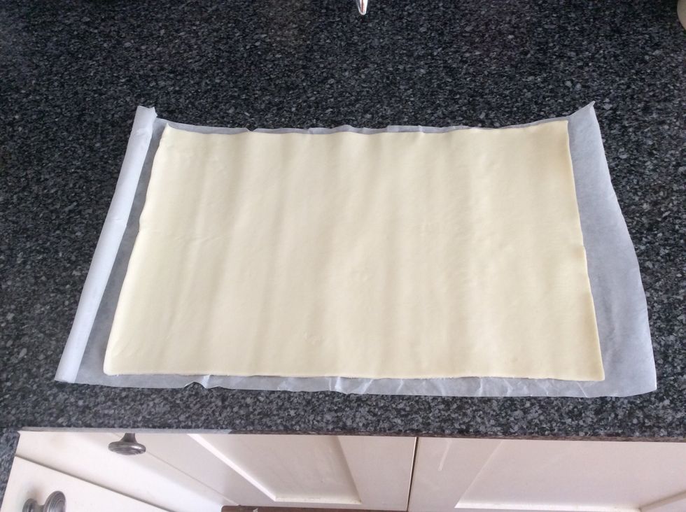 Roll out flat on the paper it comes on