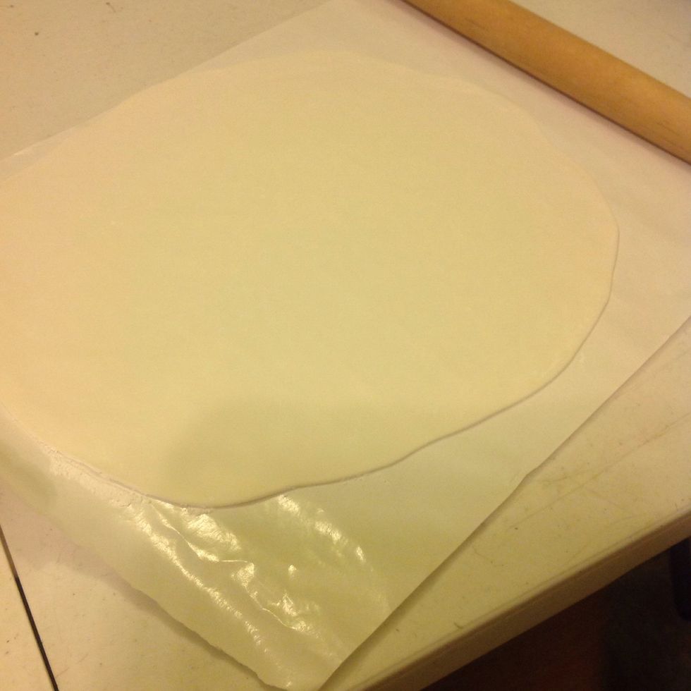 Roll out fondant so it is about the thickness of a t-shirt.