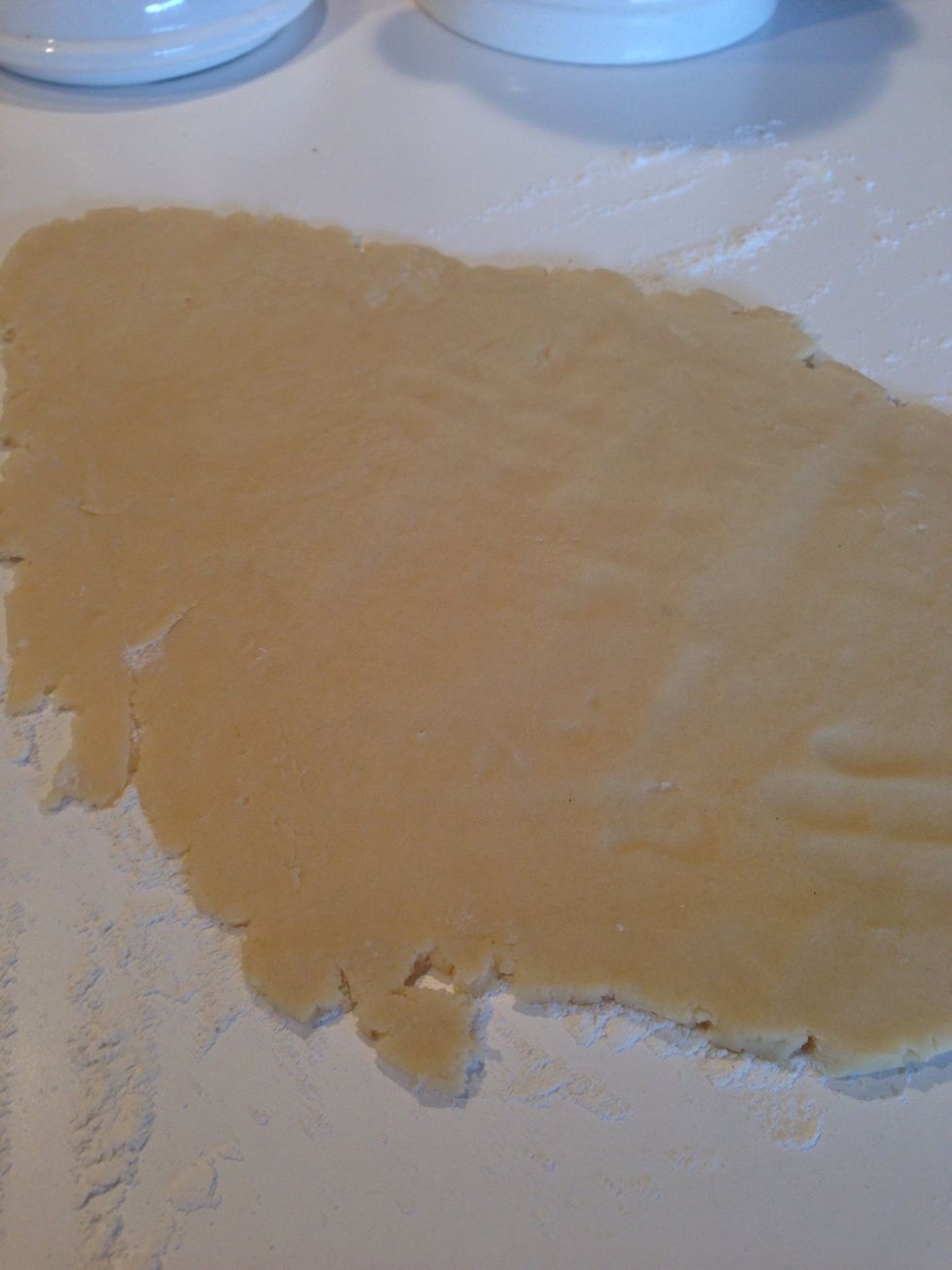 Roll out on a lightly floured surface to a 1/4" thick