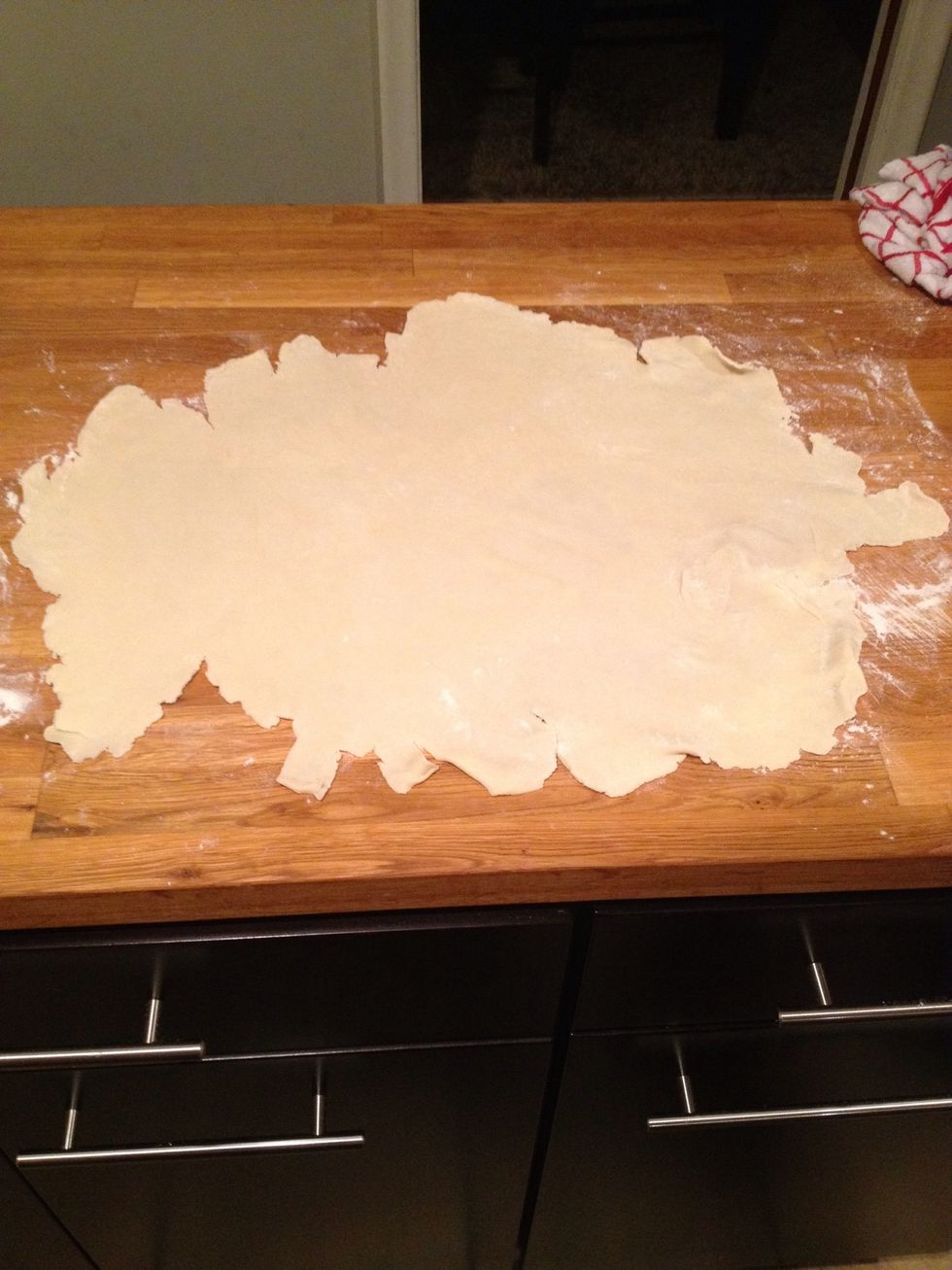 Roll out second half of dough for the top crust