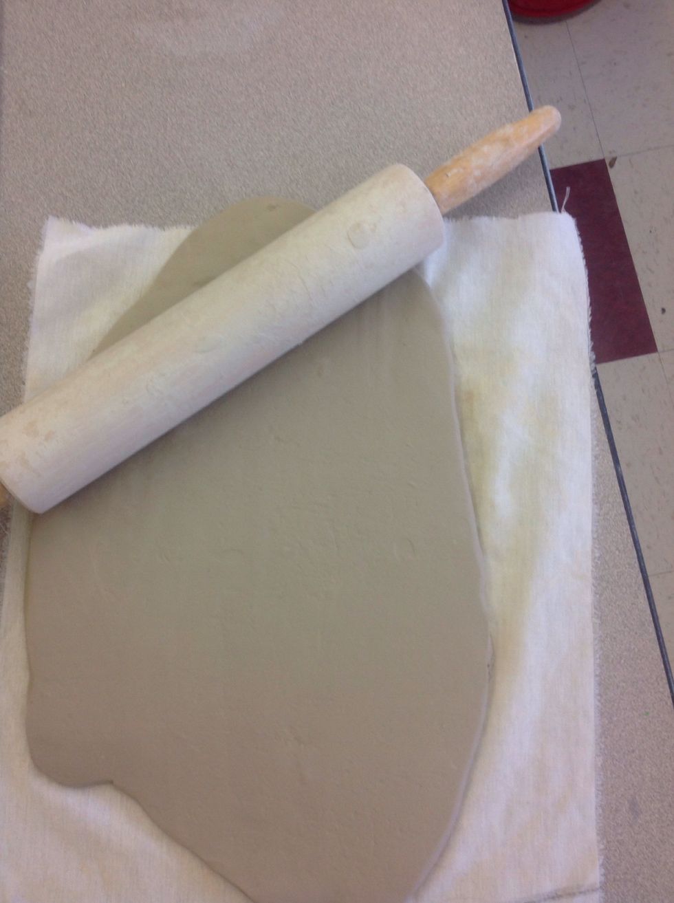 Roll out slab about 1/2 inch thick