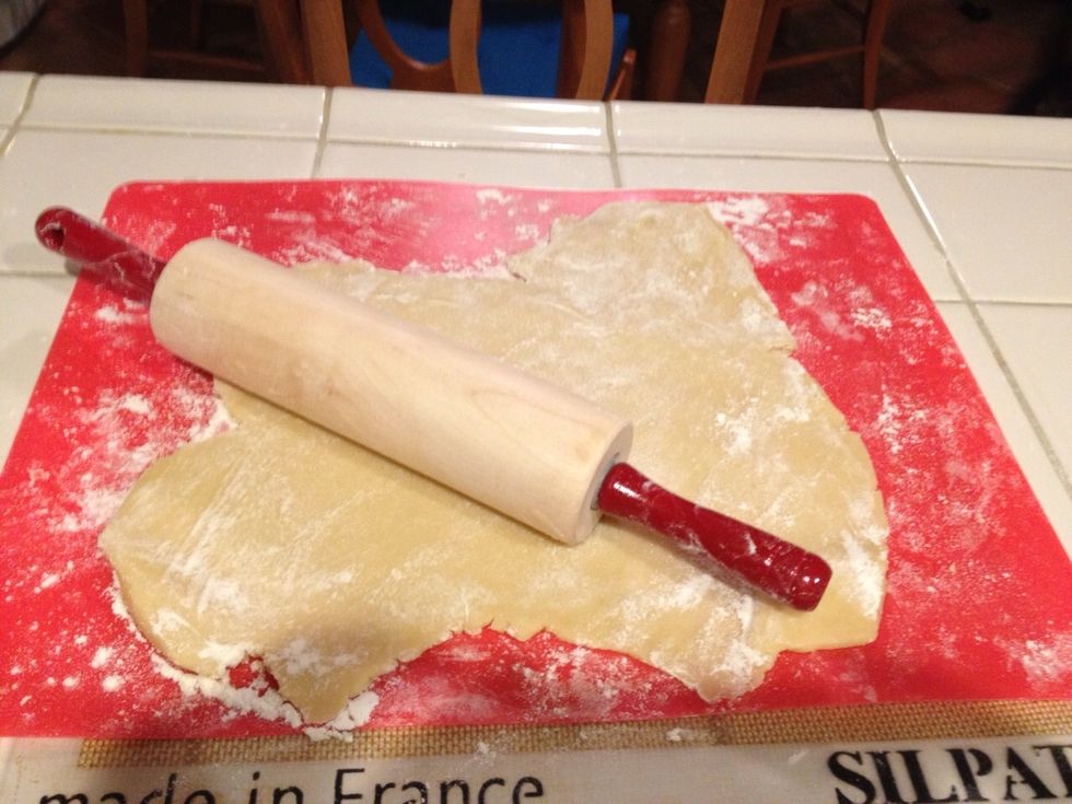 Roll out sugar cookie dough