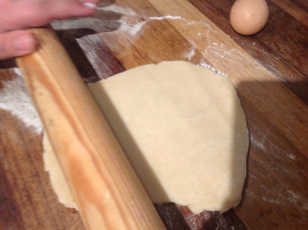 Roll out the pastry until it becomes quite thin