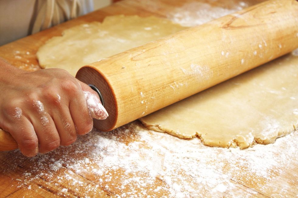 Roll out the pasty on a floured work surface.