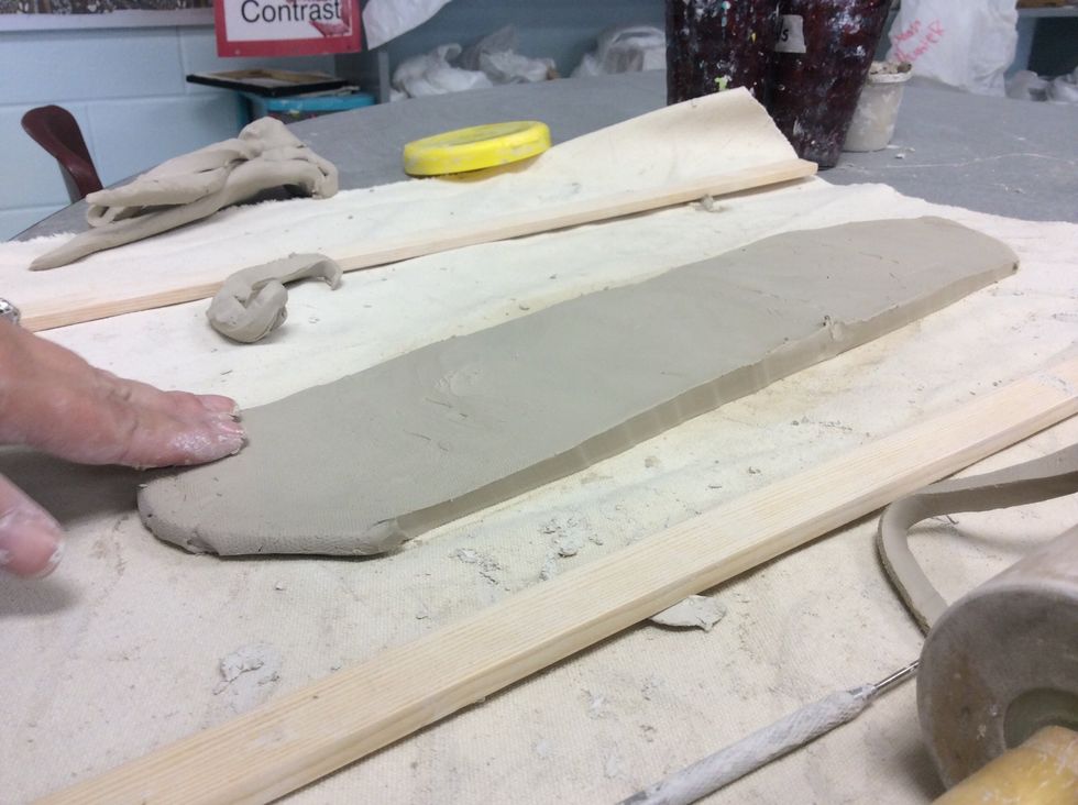 Roll out the side wall for yor cylinder