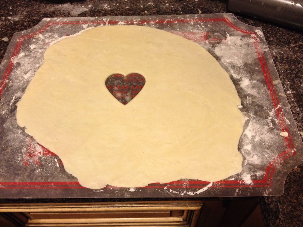 Roll out your top crust. If you want to get a little creative, make lattice strips or use a cookie cutter in the center, like I did!