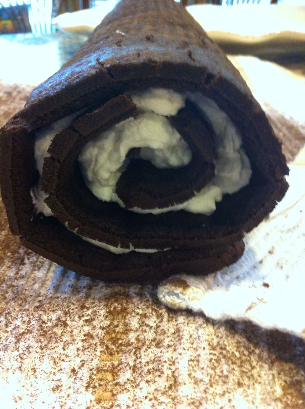 Roll the cake up
