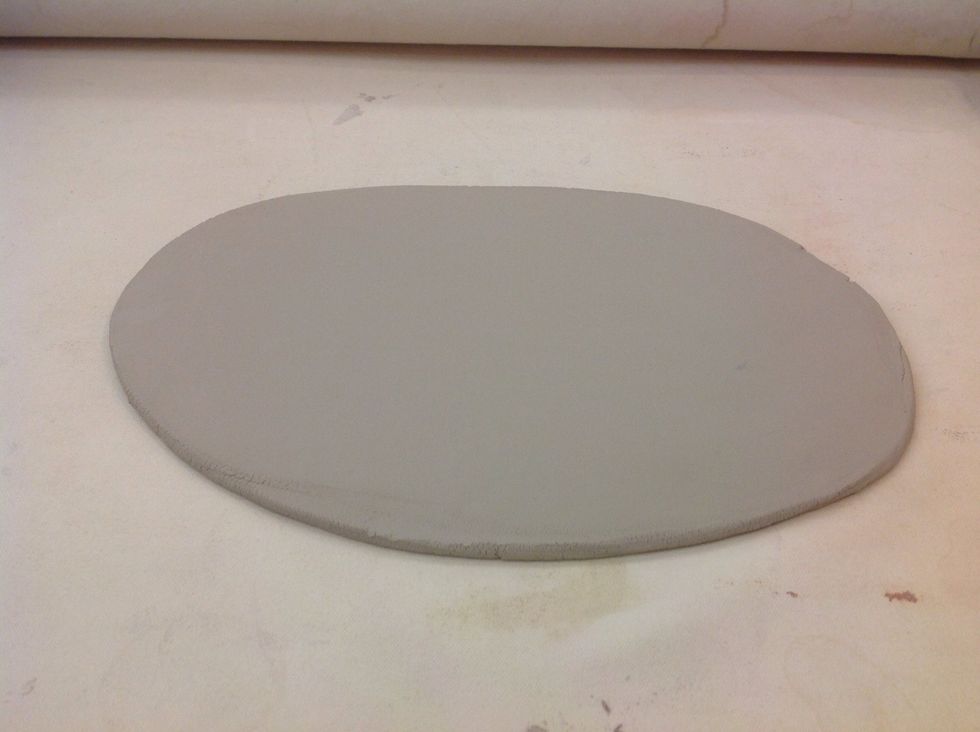 Roll the clay through again.