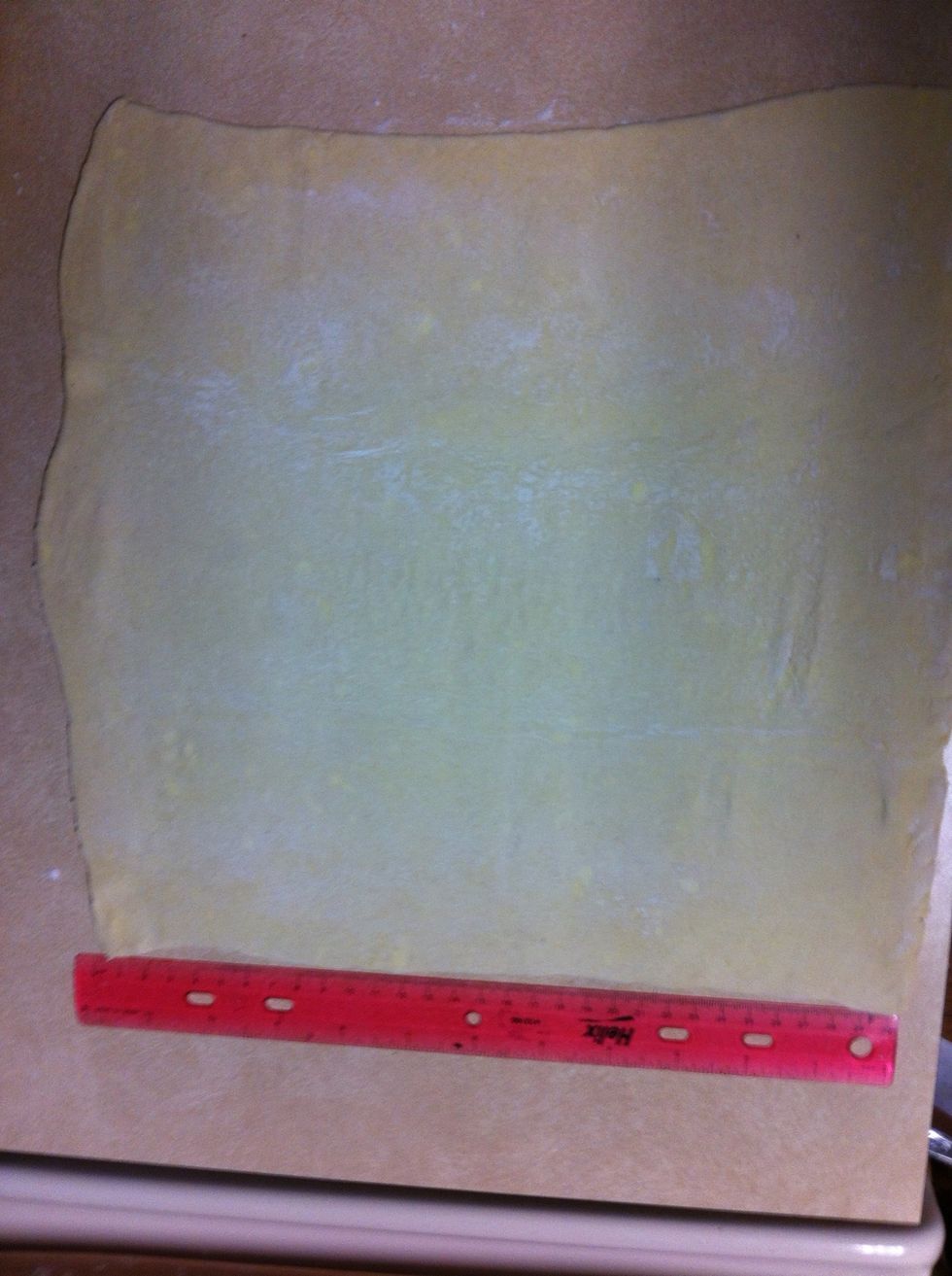 Roll the dough about 3 mm thick,