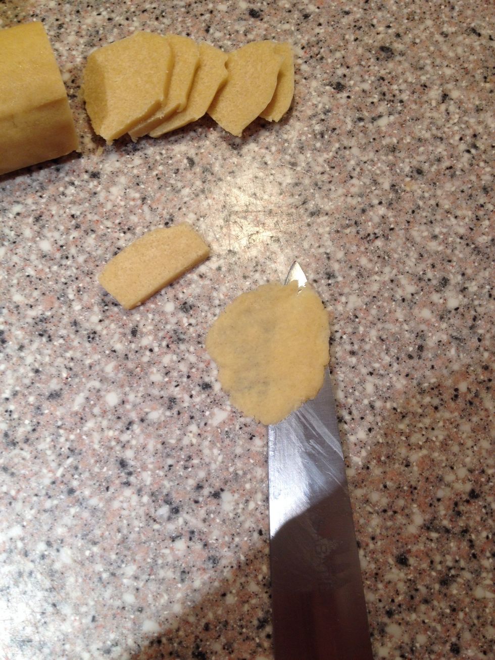 Roll the dough as thin as you can. Make them bite size. You can use this cookie dough as a basis for all kinds of cookies by adding ginger, chocolate chips, nuts or what ever you like