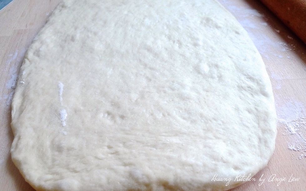 Roll the dough into a 9 x 12 inch rectangle.