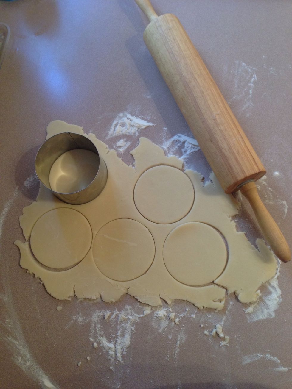 Roll the dough out to 1/4" inch thick and cut out shapes using your desired cookie cutter.