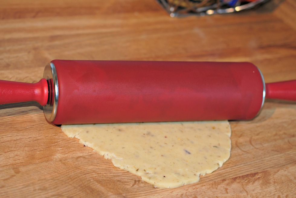 Roll the dough out until it\u2019s about \u00bc-inch thick.