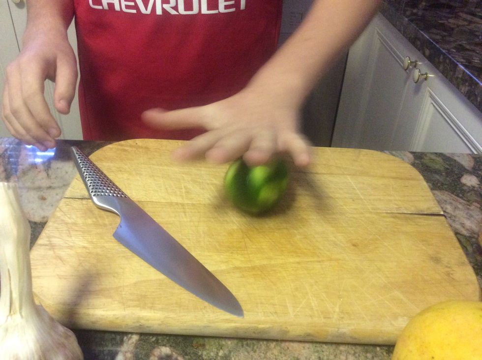 Roll the lime around to soften it