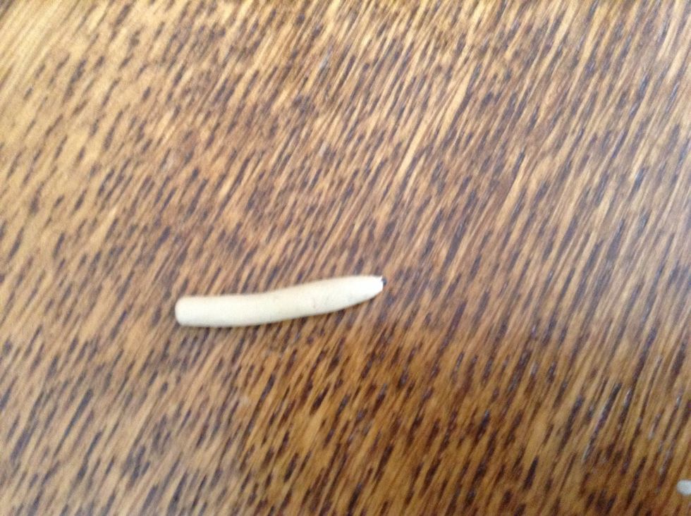 Roll the polymer clay like this but don't go over the led