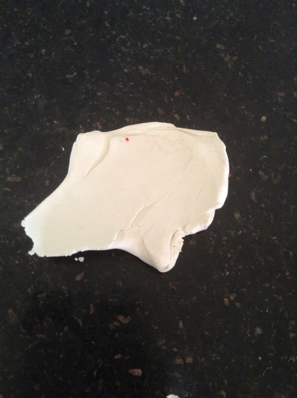 Roll the white clay out