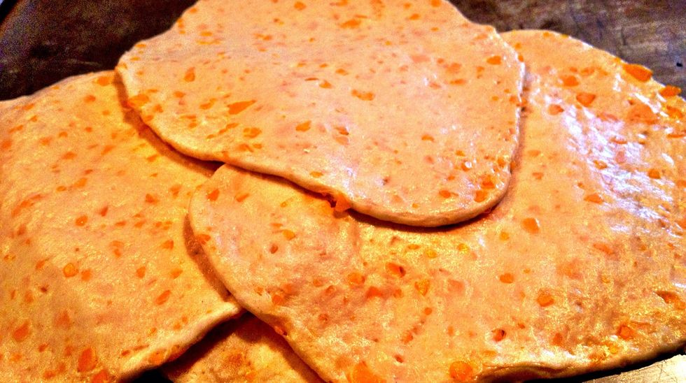 Roll them out to about 1/2 inch thickness.