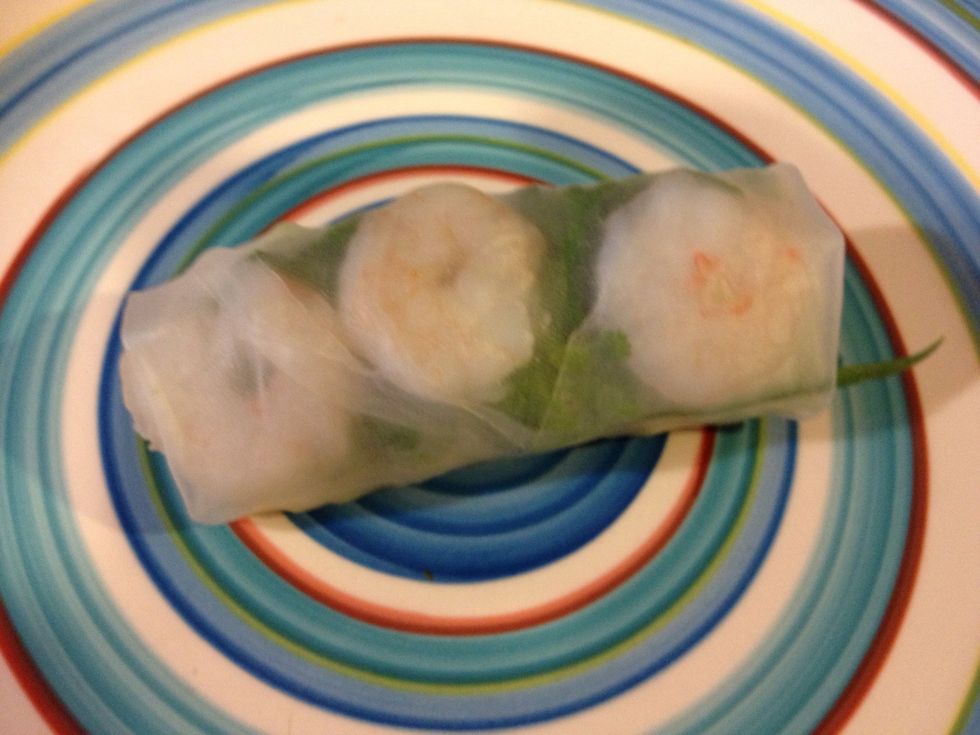 Roll! (This is the same way a burrito is rolled.) This dish is sometimes fried, I prefer it fresh though.