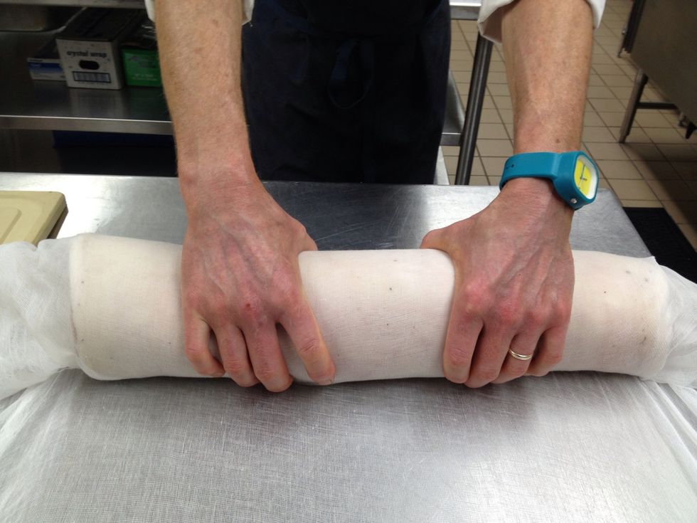 Roll tightly in cheesecloth