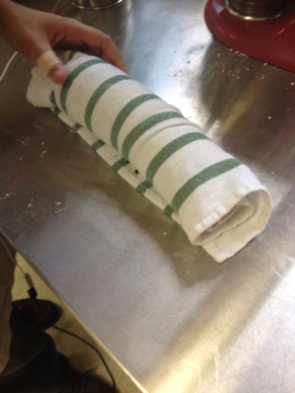 Roll up in the clean towel and allow to cool. If storing over night, wrap it in a generous layer of plastic wrap