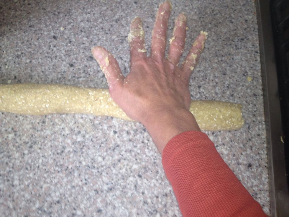Roll with the palm of your hand