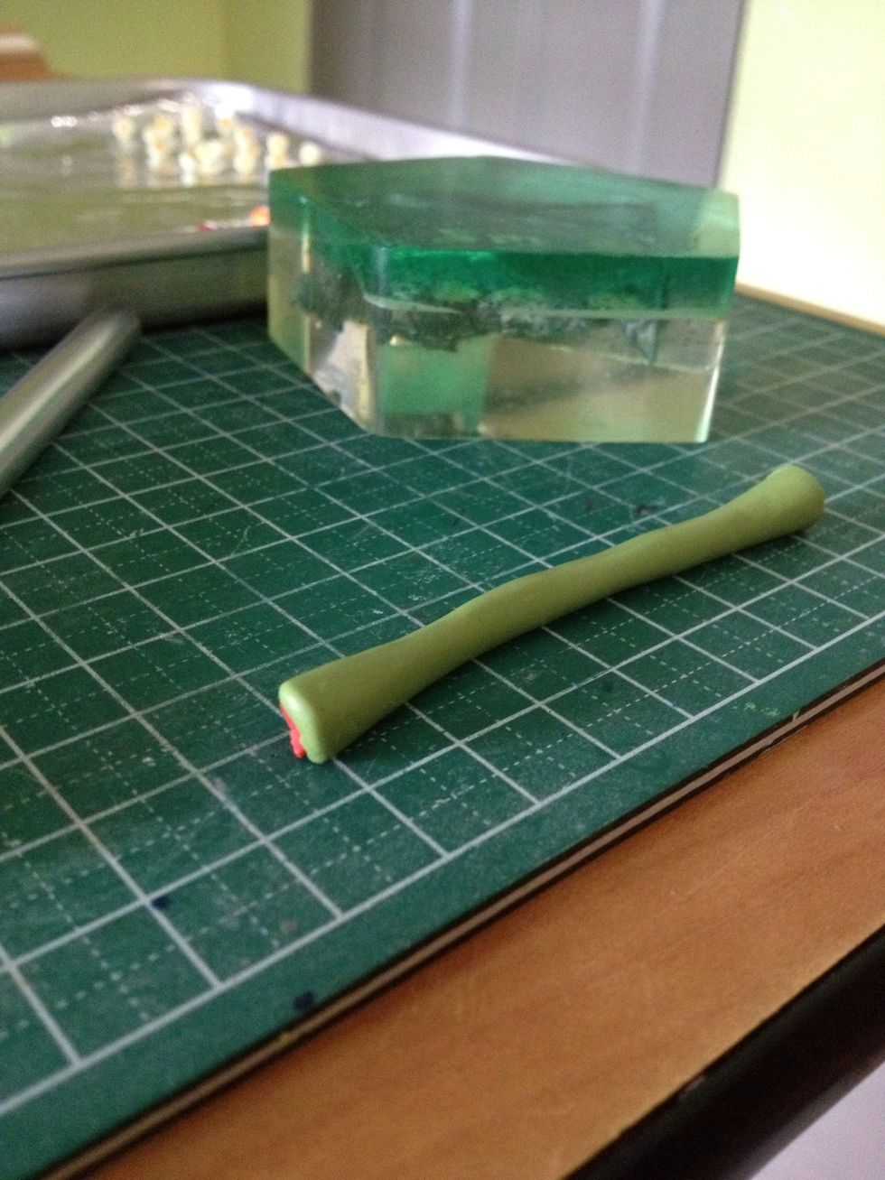 (rolled the centre, edges still thick) Then you may roll the edges.